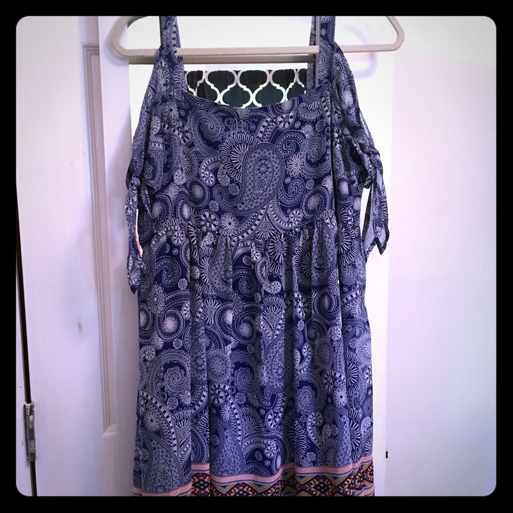 Skies Are Blue off the shoulder dress